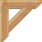 Ekena Millwork Traditional Slat Rough Sawn Bracket w/ Offset Brace, Western Red Cedar, 8"W x 30"D x 30"H BKT0806X30X30TRA06RWR - alternate 3